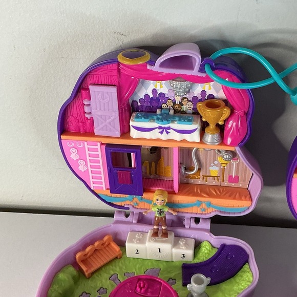 Two Polly Pocket Mini Pocket Horse Stable Playset Lot Mattel 2020 Not Complete‎ - Picture 5 of 5